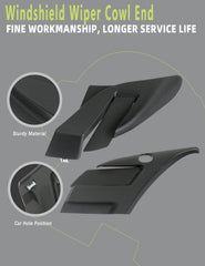 HONFQP wiper cowl end assembly closeup shows precise OEM alignment.