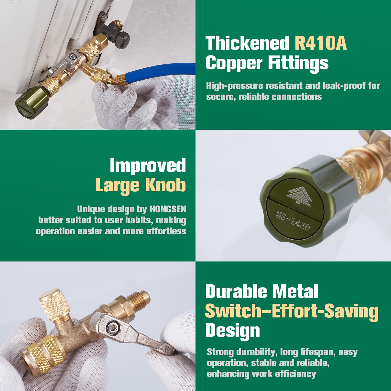 Reinforced metal knob close-up demonstrates premium feel and durability of the tool.