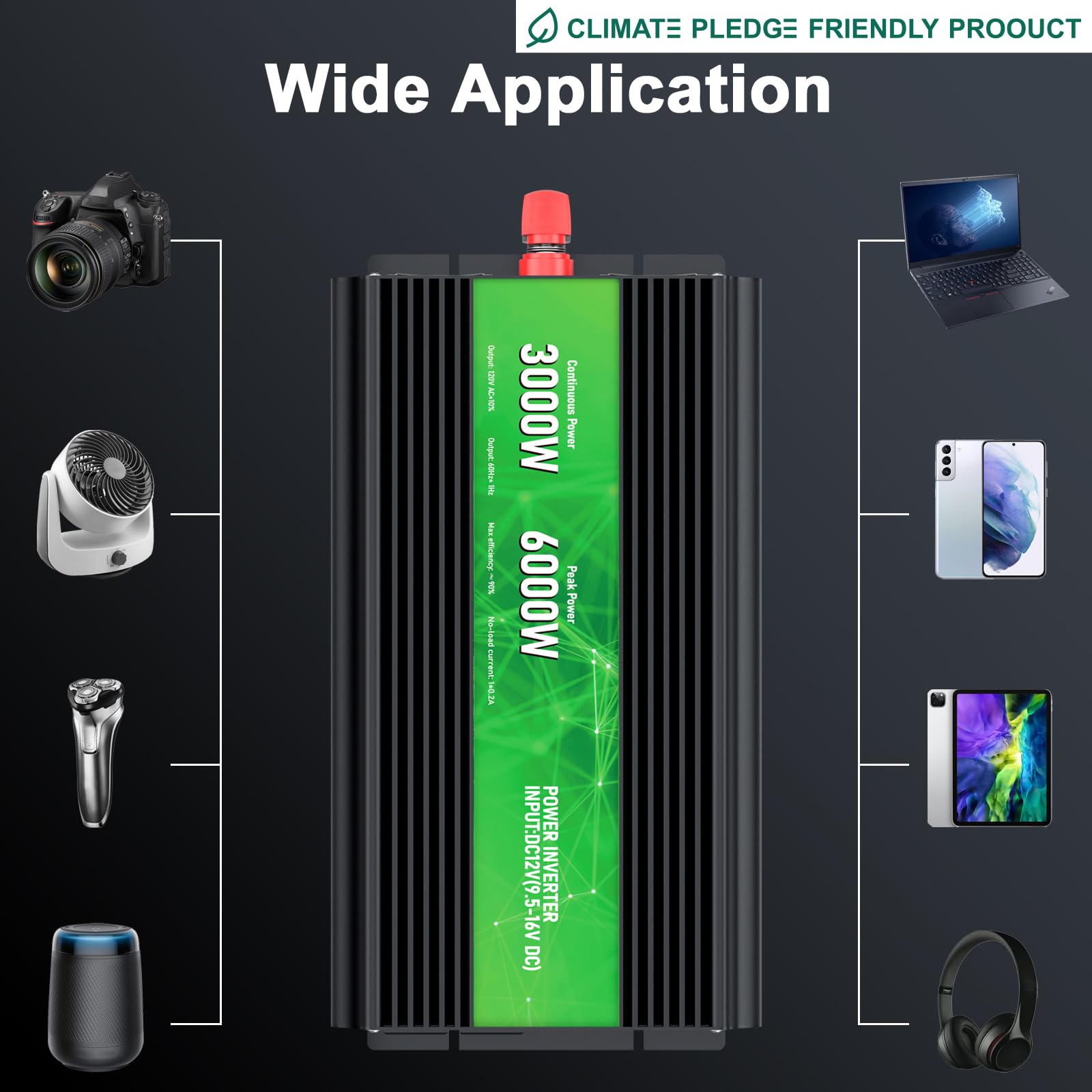 HONOURLIGHT 3000W inverter solar compatibility lets you connect to solar setups.
