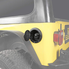 Hooke Road ABS plastic and aluminum alloy fuel door for durability.