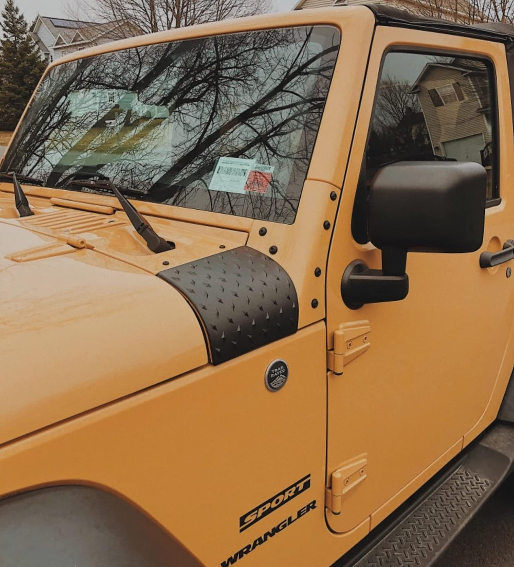 Hooke Road corner guards reinforce Jeep Wrangler JK body corners and edges