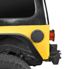Hooke Road gas tank cap cover with black coat finish and corrosion protection.