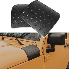 Hooke Road hood cowl outer armor protects Wrangler JK from brush and debris