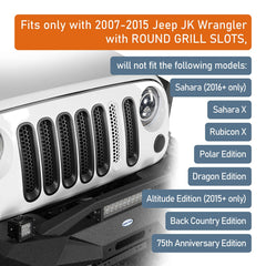 Front mesh grille inserts by Hooke Road boost airflow and cooling.
