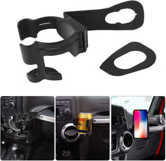Hooke Road multi-function drink cup holder beside vent for Jeep Wrangler JK.