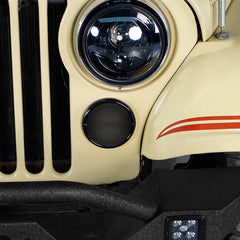 Hooke Road smoked lens amber lamps provide clear signals with modern styling.
