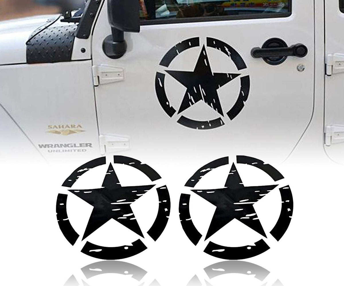 Hooke Road US Army Star car sticker on door panels, bold exterior styling.