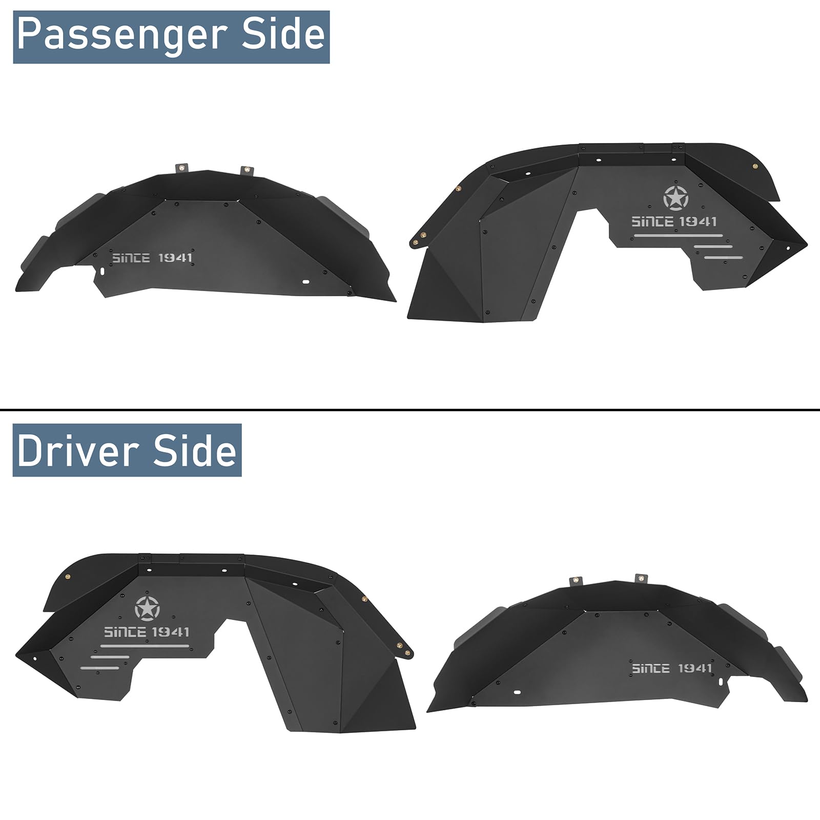 Hooke Road JK liner protects wheel wells from gravel and mud during off-road trips