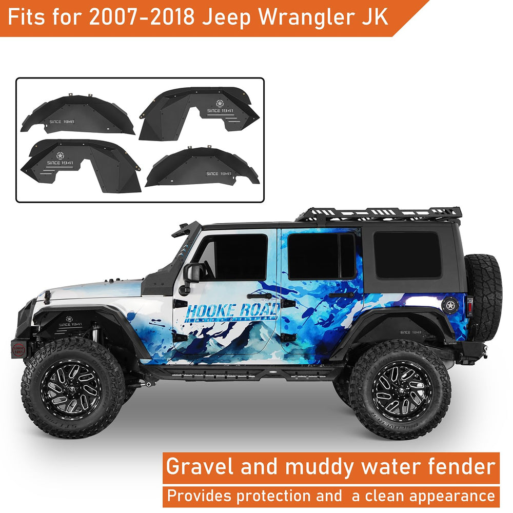 Hooke Road Wrangler JK front-right inner fender liner provides protection and style