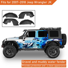 Hooke Road Wrangler JK front-right inner fender liner provides protection and style