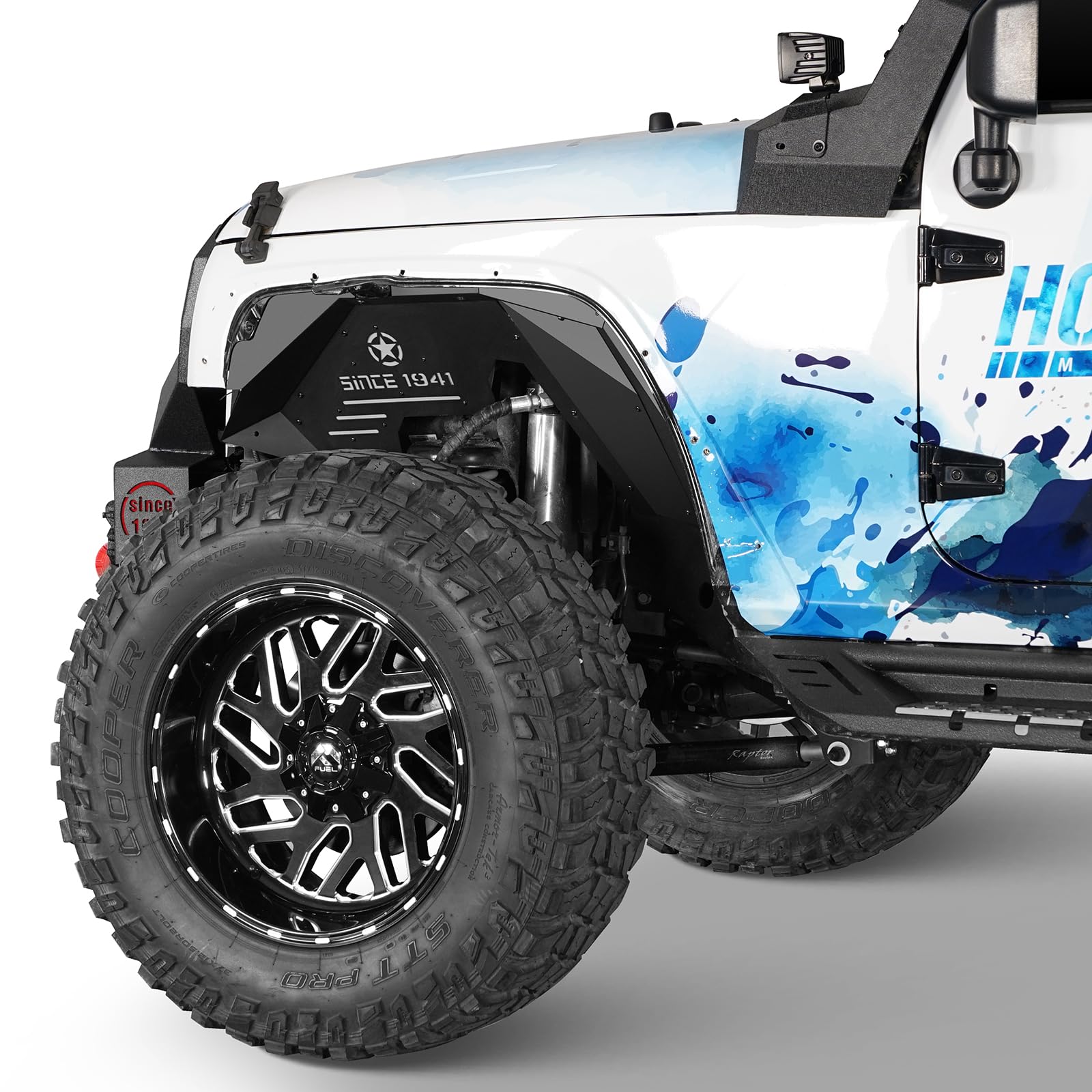 Hooke Road Wrangler JK rear-left inner fender liner guards mud and rocks
