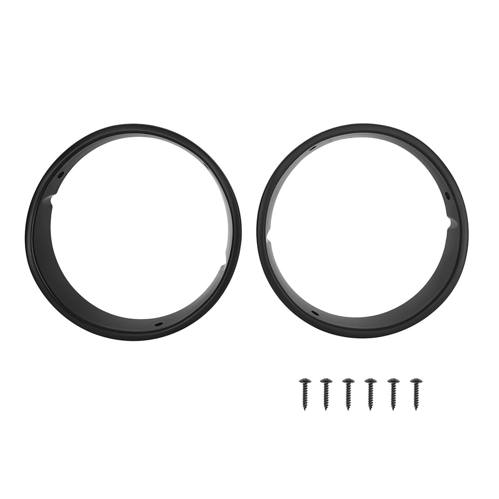 Hooke Road matte black headlight bezels on a Jeep Wrangler TJ for rugged styling.