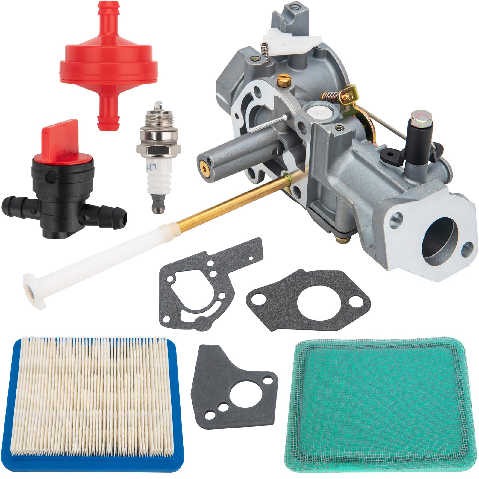 HOOTO 498298 carburetor close-up shows high-quality materials for Briggs and Stratton engines.