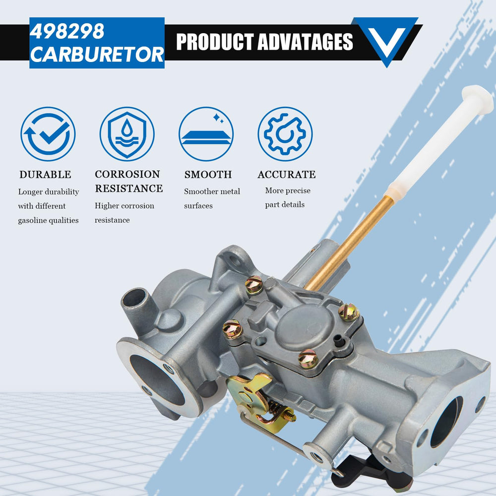 HOOTO 498298 carburetor with air filter and spark plug included for upgrade.