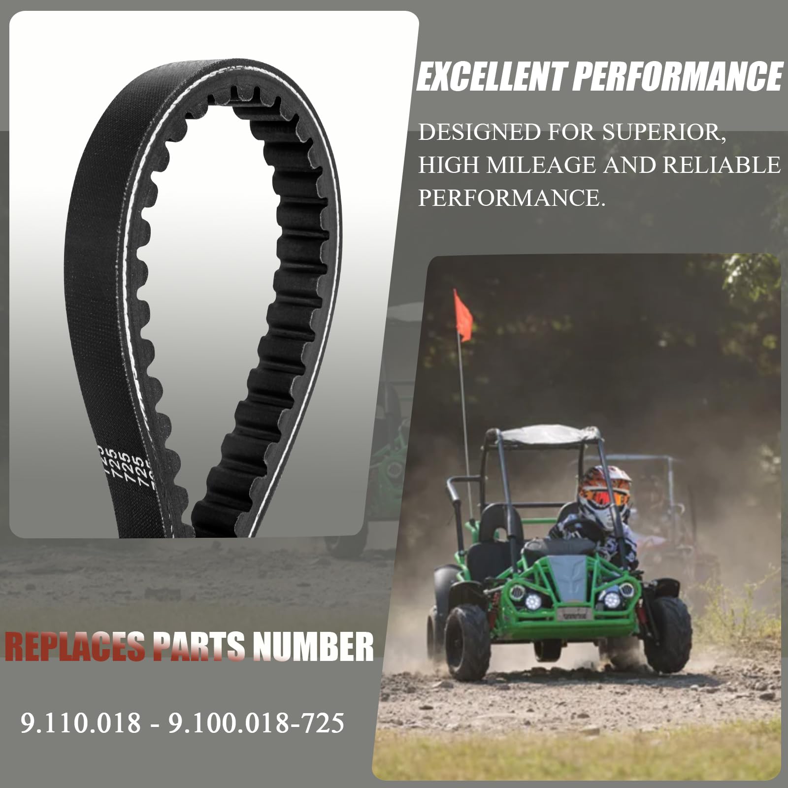 HOOTO 725 drive belt with heat-resistant rubber for endurance