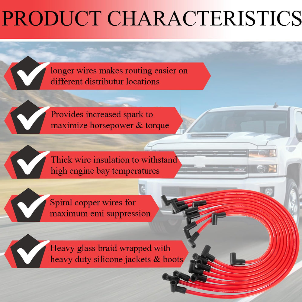 HOOTO heat resistant spark plug wires for demanding driving conditions.