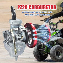 HOOUP PZ20 intake pipe shown for precise carb mounting on small bikes