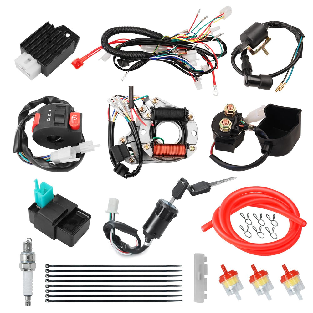 HOOUP wiring harness kit with stator for reliable ATV ignition and charging.