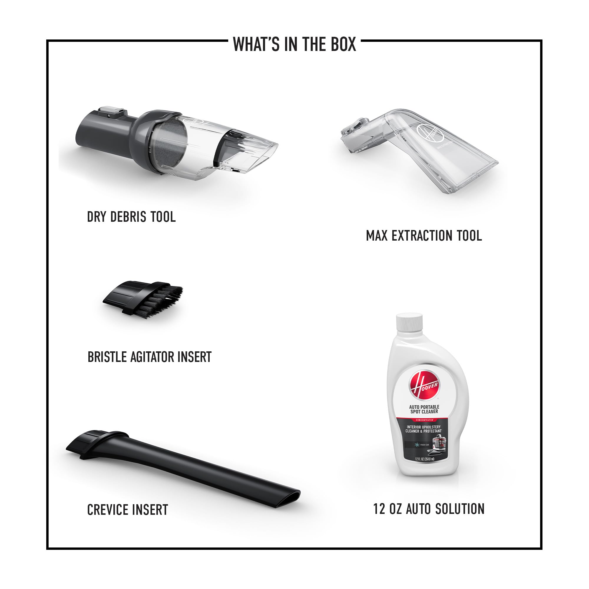Hoover CleanSlate compatible hose attachment enables easy tool switching.