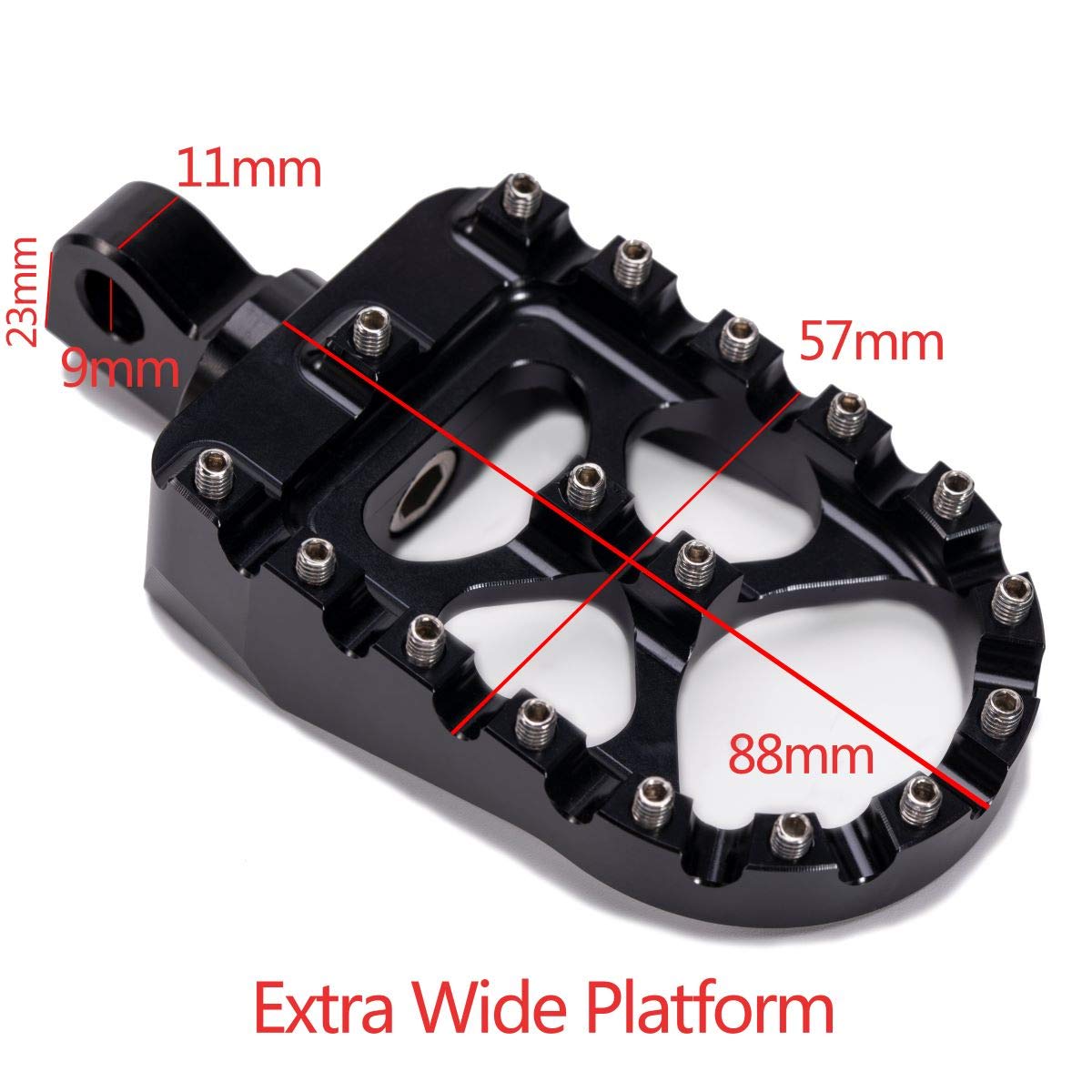Black anodized finish resists wear while maintaining a rugged Harley look.