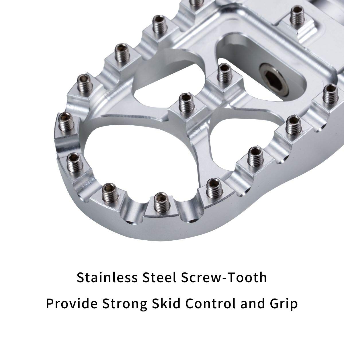Hopider foot pegs with stainless steel teeth for durable anti-slip grip