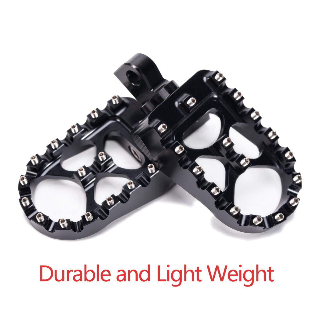 Extra-wide platform provides solid footing for improved bike control.