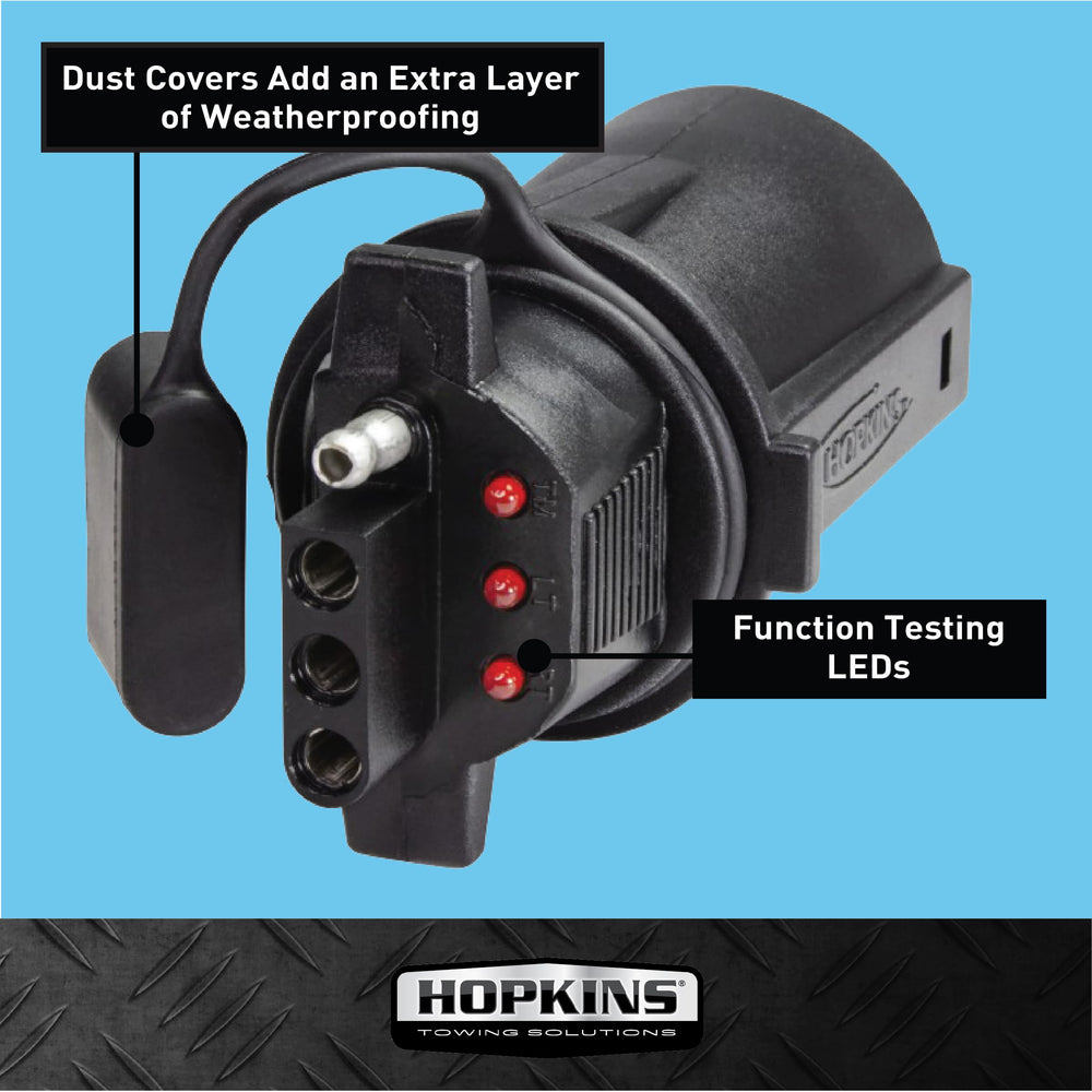 Hopkins 47345 snug fit prevents accidental disconnections on rough roads
