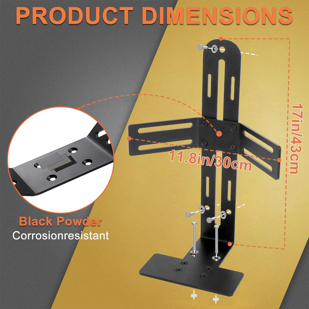 Hoqqf water cooler rack packaged contents show straps and screwdrivers for quick setup