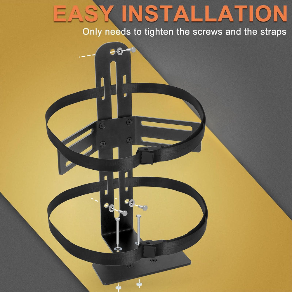 Hoqqf water cooler rack on trailer exterior supports easy hydration during long hauls