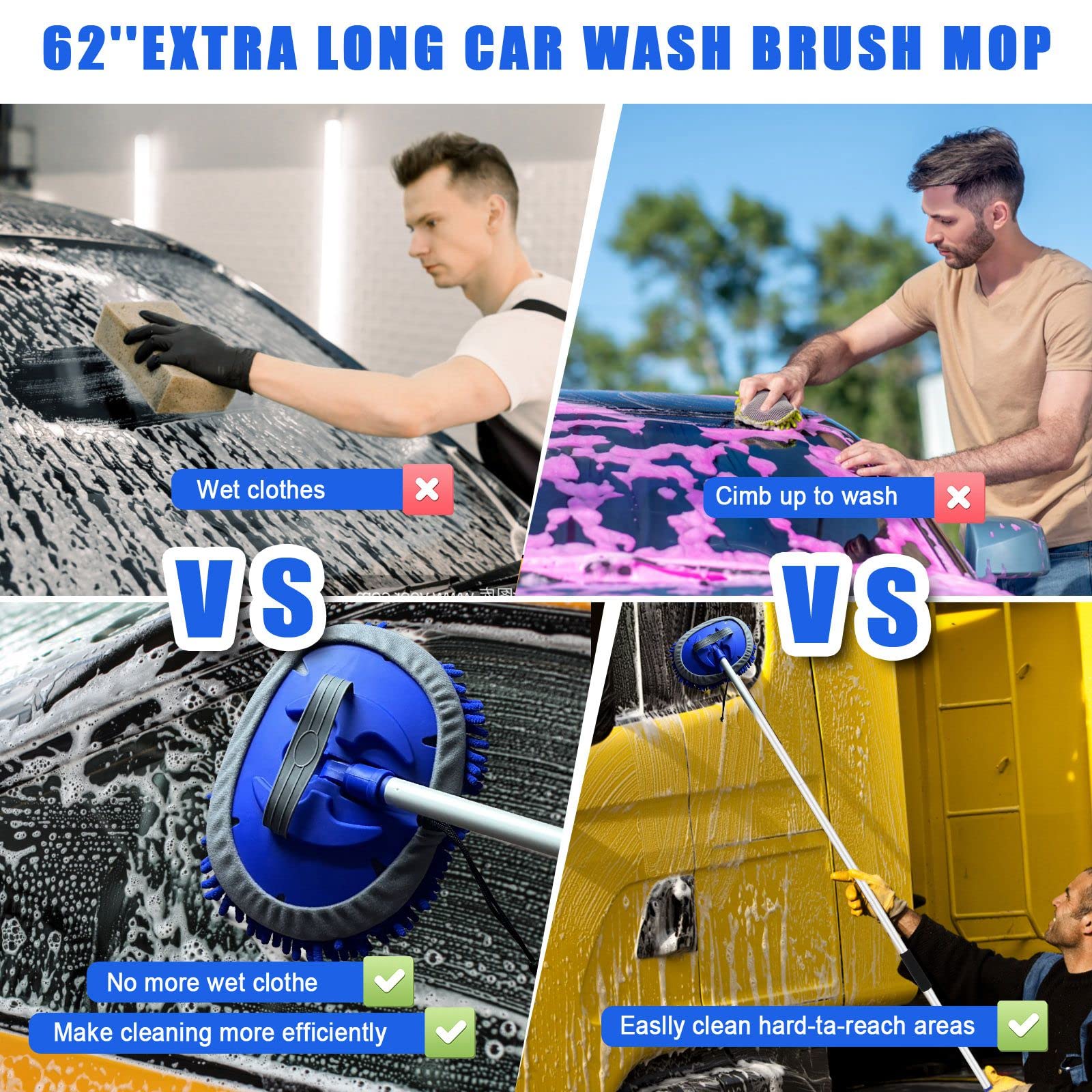HORDALOR collapsible car wash bucket with filter system