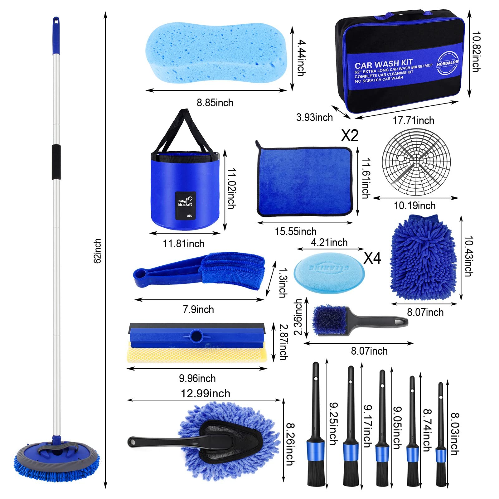 HORDALOR microfiber towels for drying and finishing