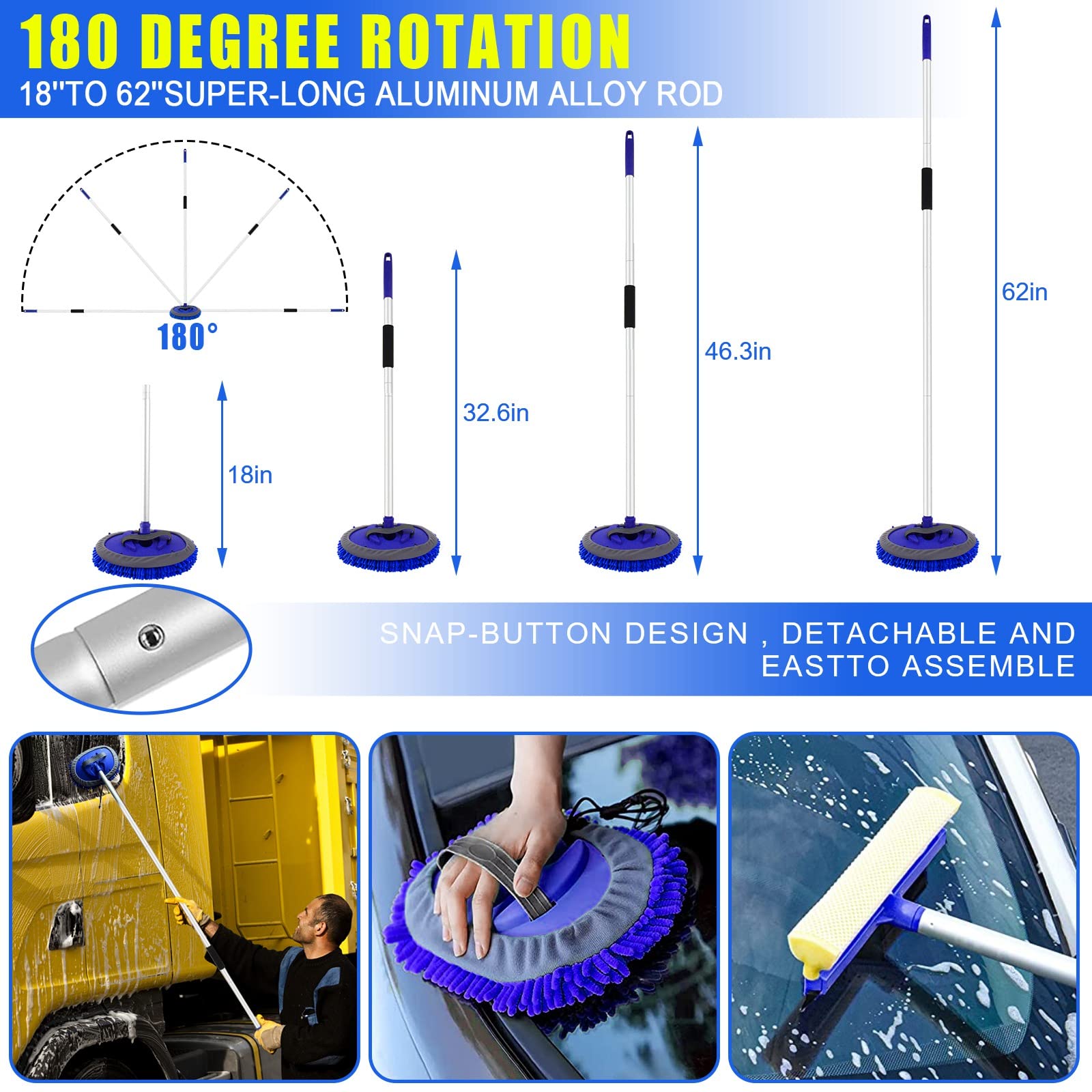 HORDALOR windshield squeegee for streak-free glass