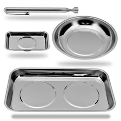 HORUSDY 4pc magnetic tray set on a workbench keeping screws secure and organized