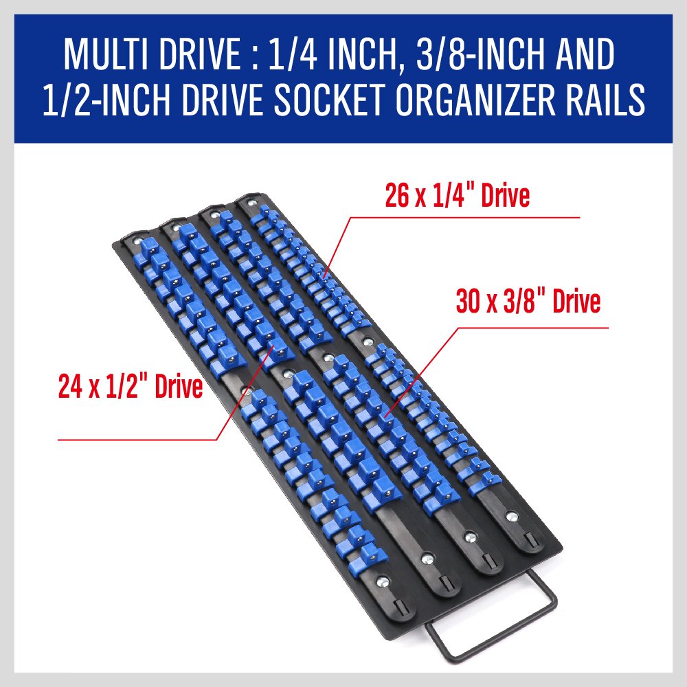 HORUSDY 3/8-inch drive section keeps sockets secure during work.