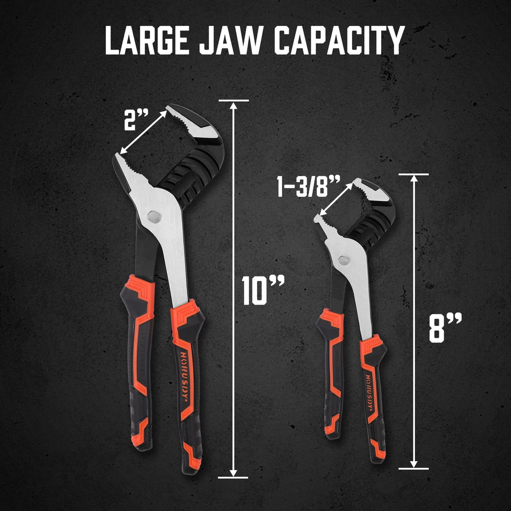 HORUSDY groove joint pliers 10-inch closed jaw for larger fittings grip