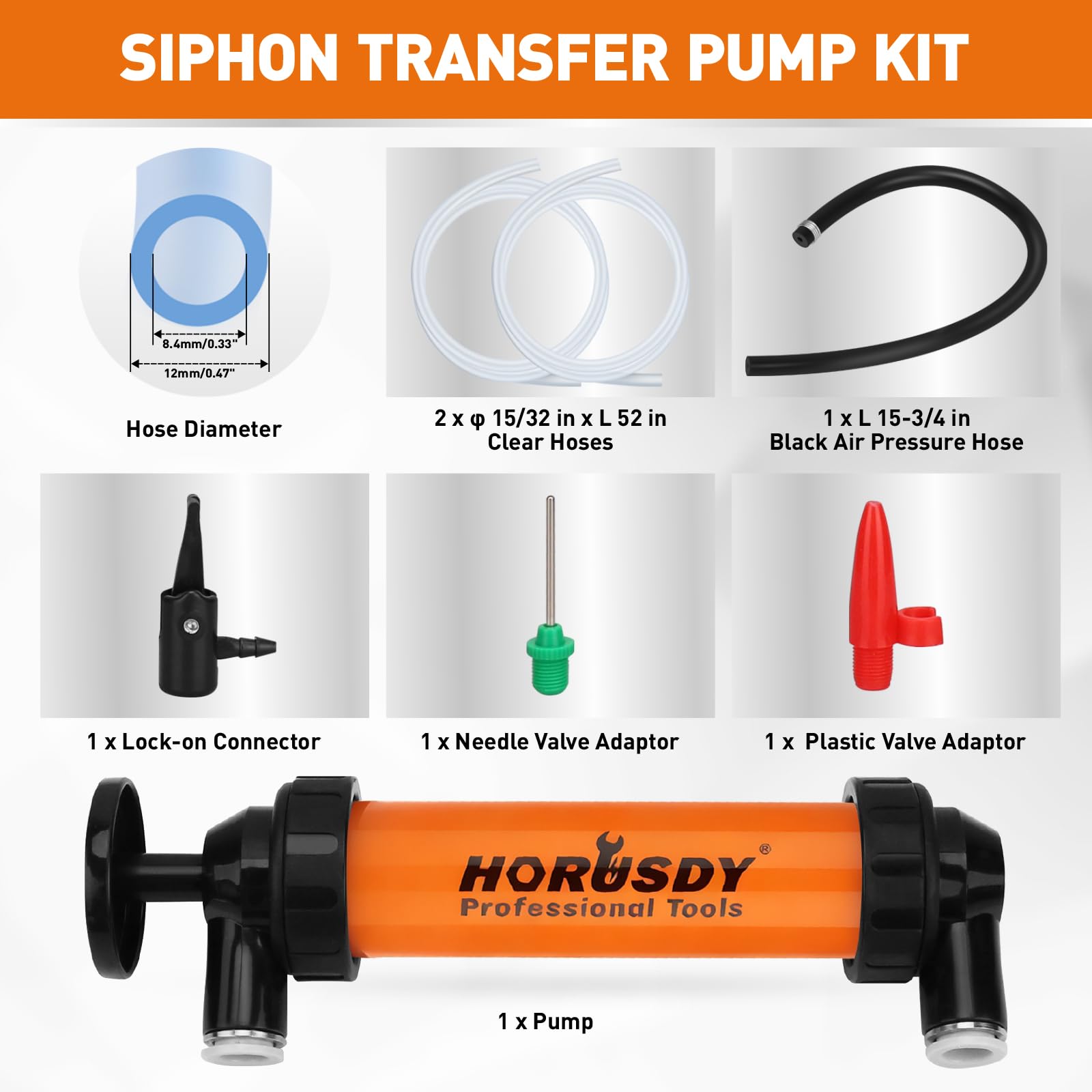 HORUSDY siphon kit supports lawn mower filling without spills