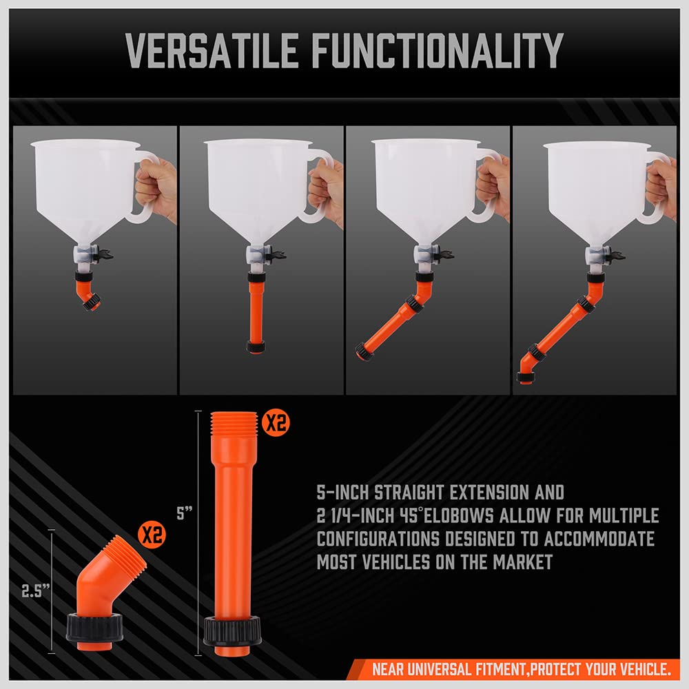 HORUSDY 45 degree elbows aid precise alignment during refills