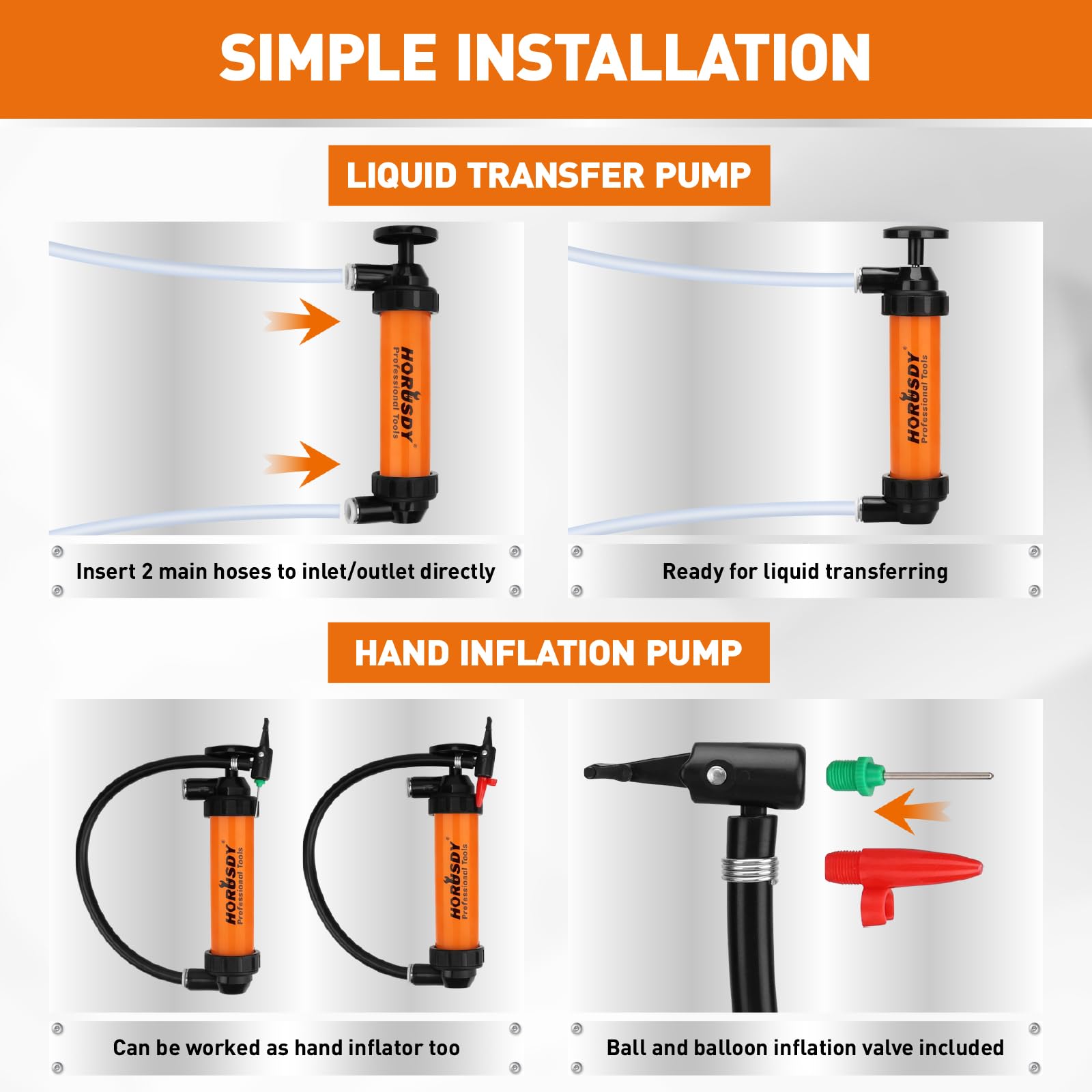 HORUSDY plastic valve adaptor supports quick setup and compatibility