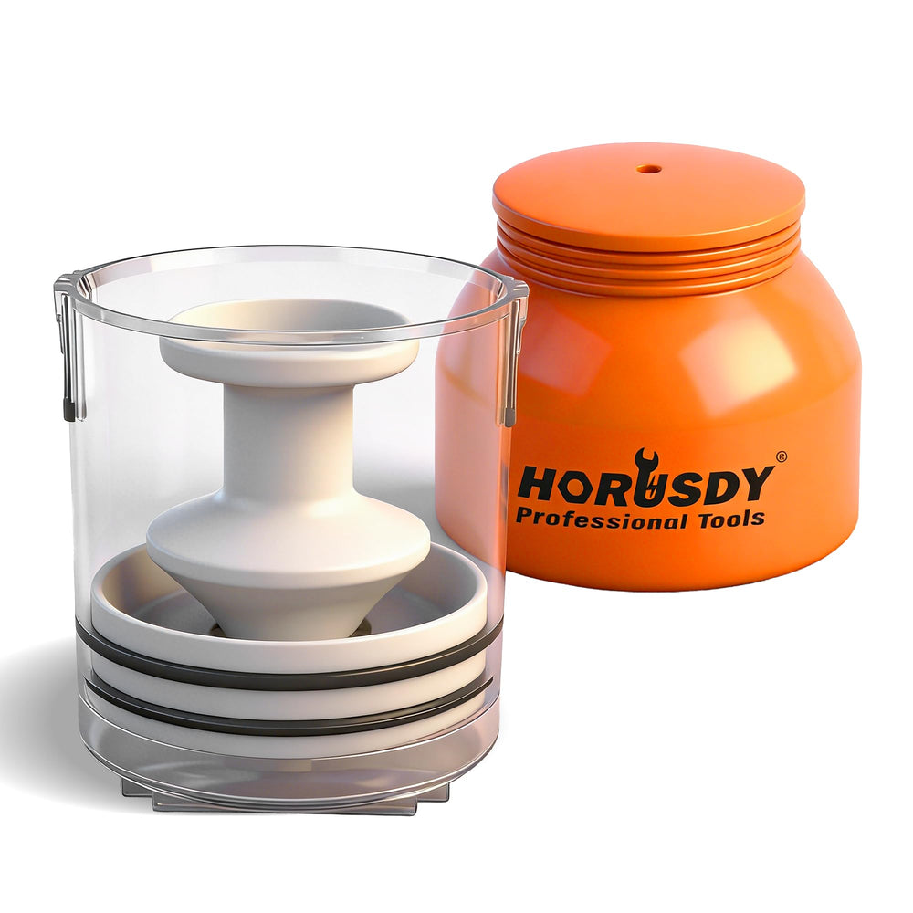HORUSDY premium wheel bearing packer tool in action for clean greasing