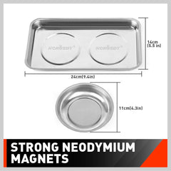 HORUSDY rubber magnet cover protects tools from scratches during handling.