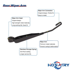 Hosairy 16in rear wiper blade covers larger windows clearly