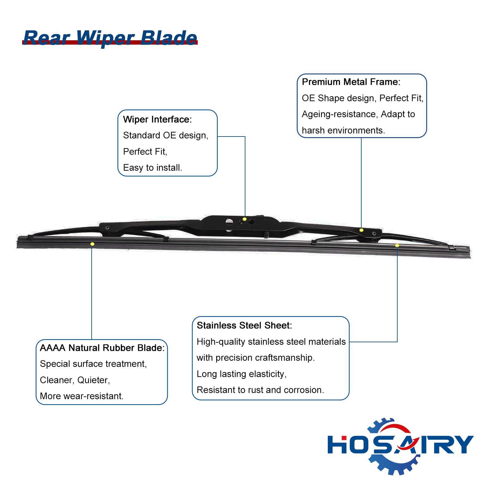 Hosairy 10.5in wiper arm offers secure fit