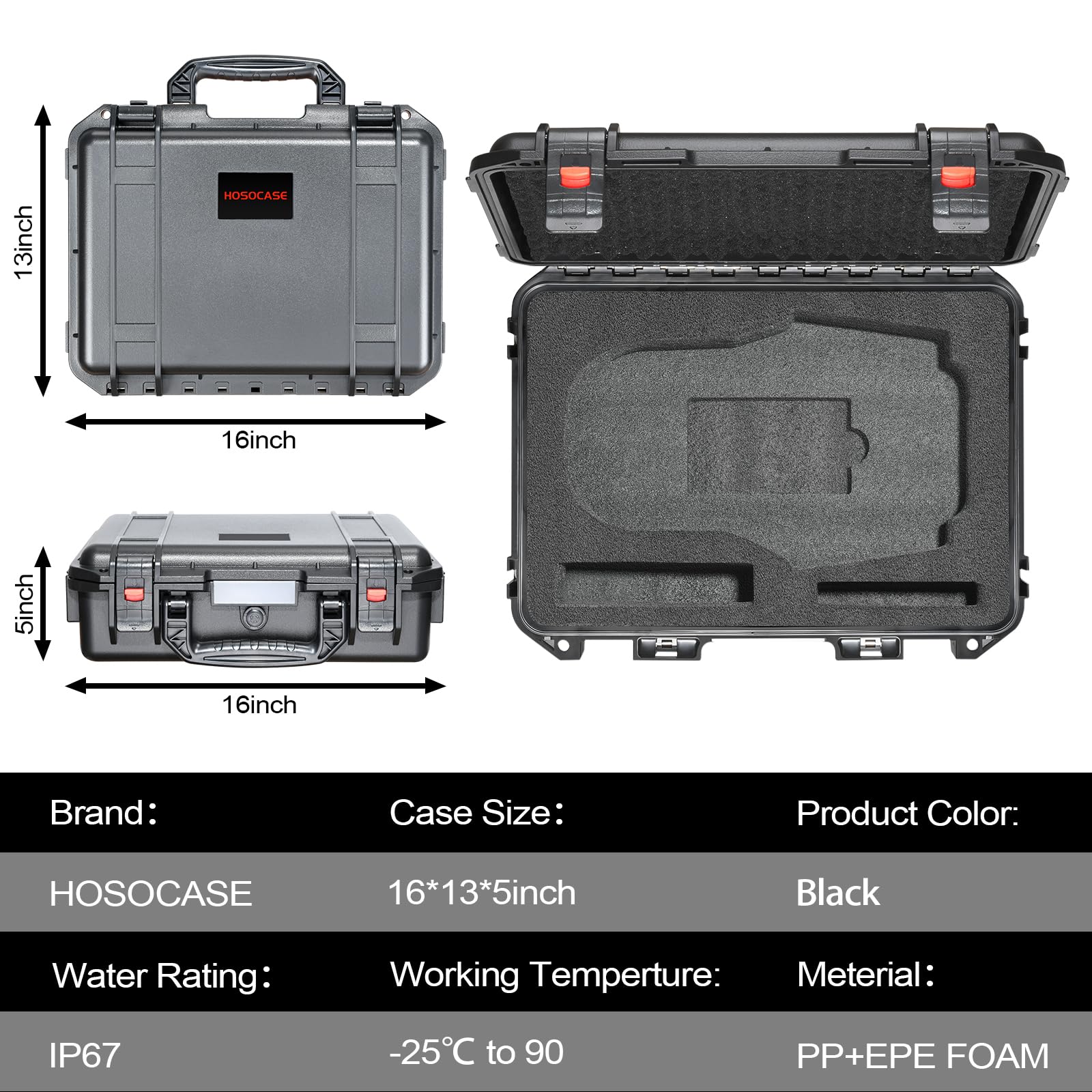 HOSOCASE IP67 waterproof protection guards against water and dust