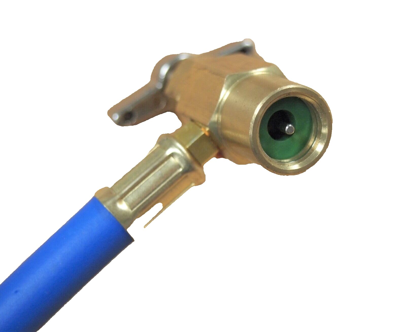Hoteche R1234yf quick coupler to low-side port simplifies charging