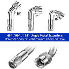 Hotop brass valve stem extender at 90 degrees for convenient pump reach