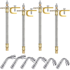 Hotop stainless steel braided valve stem extender in 7 inch for easier tire inflation