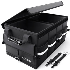 HOTOR car trunk organizer main compartments for easy access