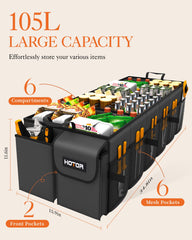 HOTOR trunk organizer made with Oxford fabric for durable daily use