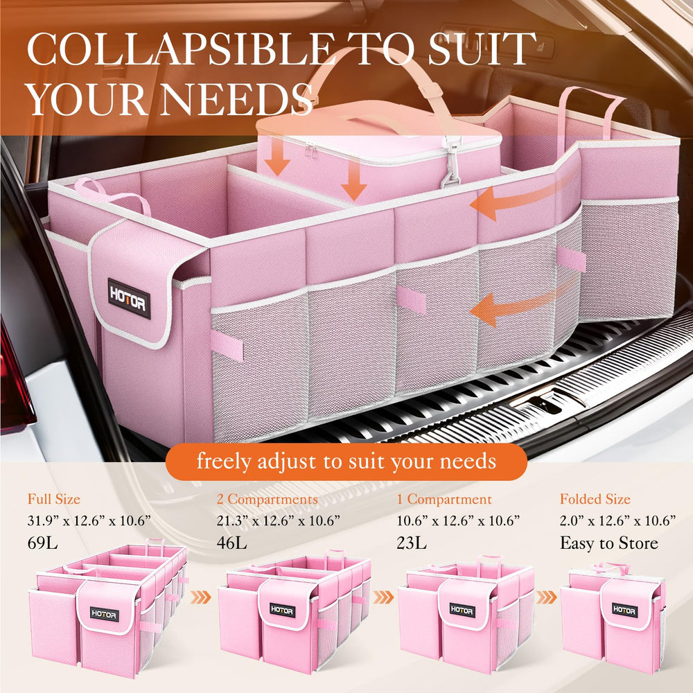Easy-access design with mesh pockets and side compartments