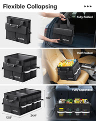 HOTOR trunk organizer covered front pockets protect small items